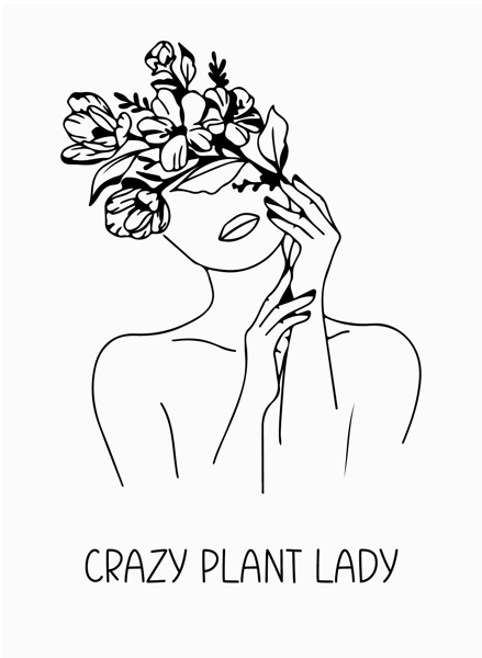 Apsveikuma kartiņa "Crazy plant lady" 15cm*11cm